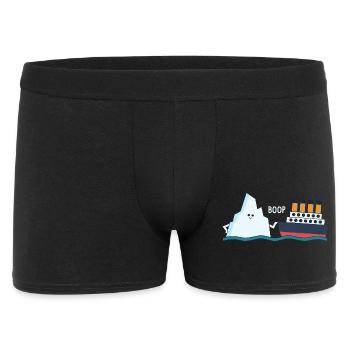 Titanic Lustige Titanic Berg Boop Parodie für Jungs - Männer Boxer Shorts - Schwarz - Vorne