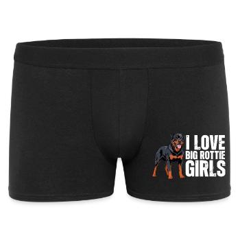 J’adore les grosses filles Rottweiler Rottie - Boxer Homme - noir - Devant