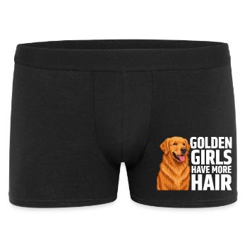 Golden Retriever Golden Girls Have More Hair - Men's Boxer Shorts - black - Front