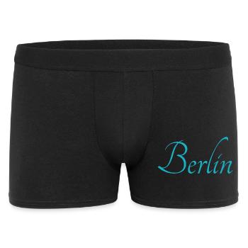 Berlin - Männer Boxer Shorts - Schwarz - Vorne