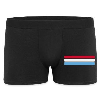 Luxembourg Flag Minimal - Flag Fan Stripe Desi - Men's Boxer Shorts - black - Front
