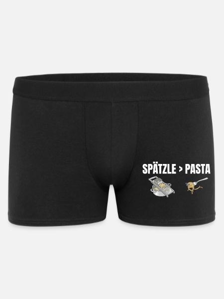 Spätzle sind besser als Pasta Schwäbisch - Männer Boxer Shorts - Schwarz