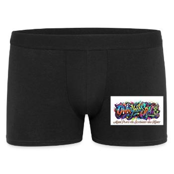 Eigener Raum Graffiti Kunst - Männer Boxer Shorts - Schwarz - Vorne