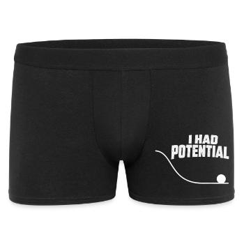 Ich hatte potenzielle Energie-Physique Humou - Männer Boxer Shorts - Schwarz - Vorne