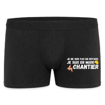 Je suis en mode chantier - Boxer Homme - noir - Devant