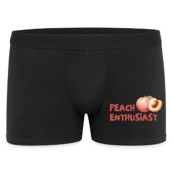 Pfirsich Enthusiast Design - Männer Boxer Shorts - Schwarz - Vorne