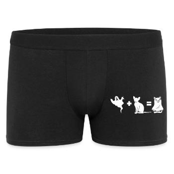 Funny Halloween Dog Ghost Halloween Dog - Männer Boxer Shorts - Schwarz - Vorne