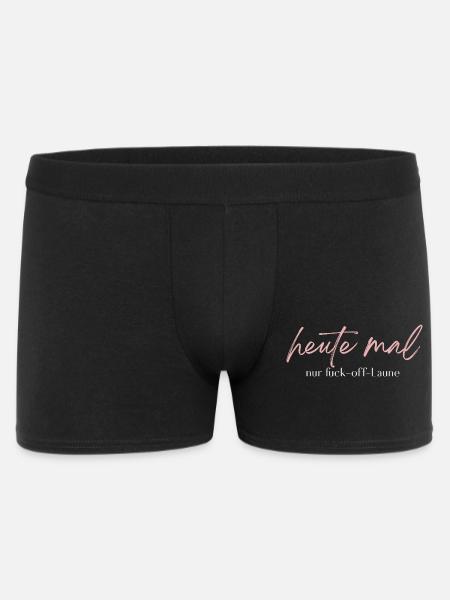 Heute mal nur Fuck-off-Laune – Statement - Männer Boxer Shorts - Schwarz