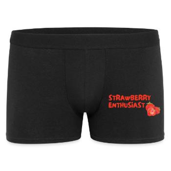Strawberry Enthusiast - Männer Boxer Shorts - Schwarz - Vorne