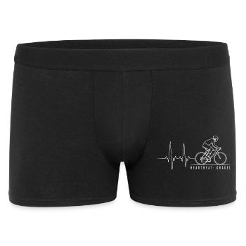Heartbeat Gravel Bike - Männer Boxer Shorts - Schwarz - Vorne