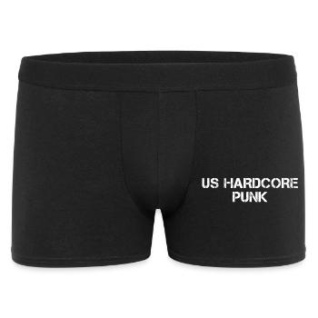 US-Hardcore-Punk-Typografie - Männer Boxer Shorts - Schwarz - Vorne