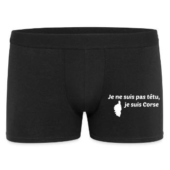 Je ne suis pas têtu, je suis corse - Boxer Homme - noir - Devant