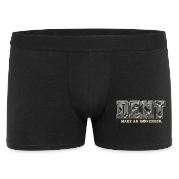 DENT – Hinterlass einen Eindruck | Metallisches Wortspiel - Männer Boxer Shorts - Schwarz - Vorne