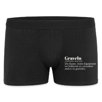 Graveln Definition - Männer Boxer Shorts - Schwarz - Vorne