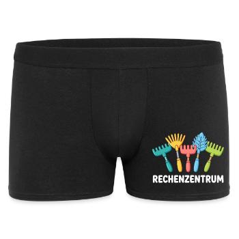 RECHENZENTRUM Gartenbau Gartenarbeiter - Männer Boxer Shorts - Schwarz - Vorne