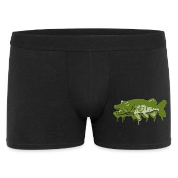 Hecht Tropfen Silhouette - Männer Boxer Shorts - Schwarz - Vorne