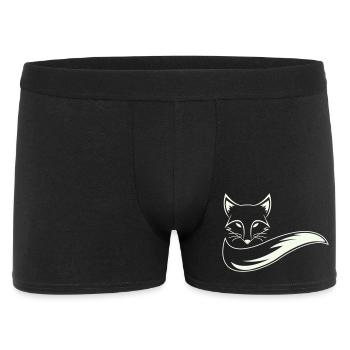 Fuchs Silhouette mit Schweif - Männer Boxer Shorts - Schwarz - Vorne