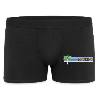 Dominica als Sonne - Männer Boxer Shorts - Schwarz - Vorne