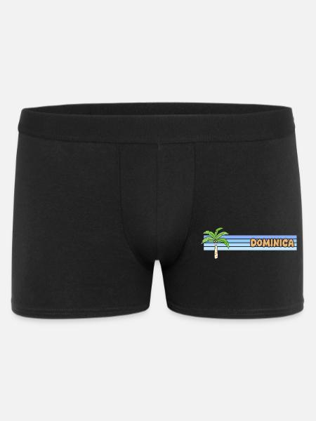 Dominica als Sonne - Männer Boxer Shorts - Schwarz