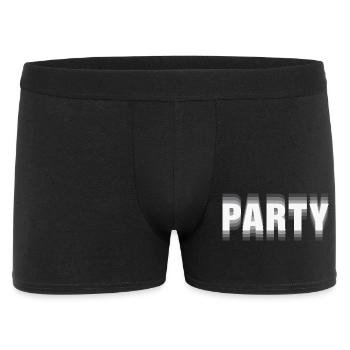 Party – Minimalist Typography Statement - Men's Boxer Shorts - black - Front