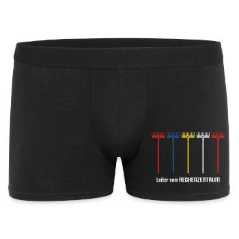 Leiter vom Rechenzentrum Gärtner Gärtnerin Garten - Männer Boxer Shorts - Schwarz - Vorne