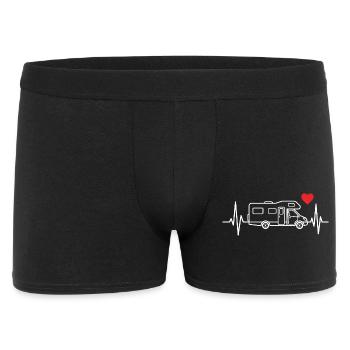 Wohnmobil camping t-shirt camper wohnwagen - Männer Boxer Shorts - Schwarz - Vorne