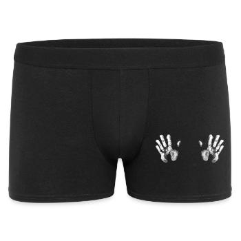 Handabdruck Hände Busen Boobs - Männer Boxer Shorts - Schwarz - Vorne