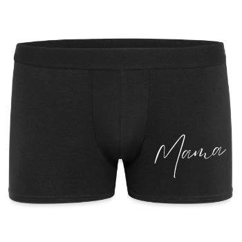 Mama Schriftzug Kalligrafie - Männer Boxer Shorts - Schwarz - Vorne