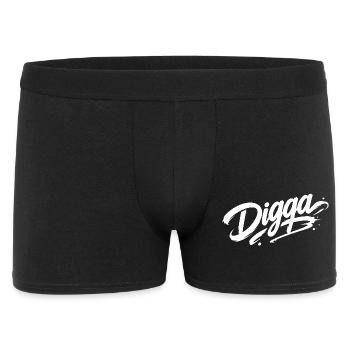Digga | Cooler Graffiti Spruch | Jugendwort - Männer Boxer Shorts - Schwarz - Vorne