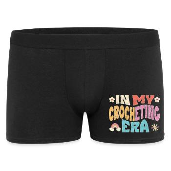 In my Crocheting Era - Männer Boxer Shorts - Schwarz - Vorne