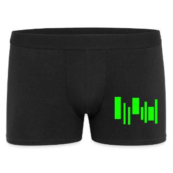 Neon Equalizer Rhythm - Männer Boxer Shorts - Schwarz - Vorne