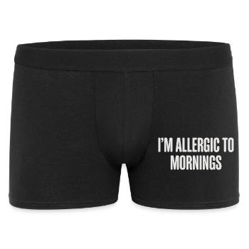 Vintage I'm Allergic To Mornings - Men's Boxer Shorts - black - Front