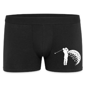 Golf Schwung Silhouette - Männer Boxer Shorts - Schwarz - Vorne