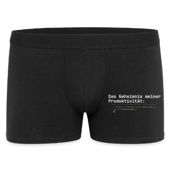 Programmierer Kaffee Geheimnis der Produktivität - Männer Boxer Shorts - Schwarz - Vorne