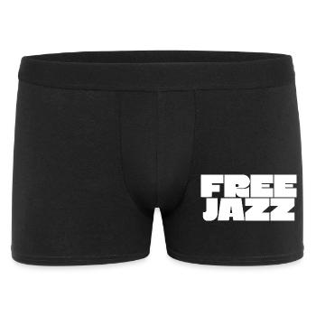 Free Jazz fettes Logo - Männer Boxer Shorts - Schwarz - Vorne