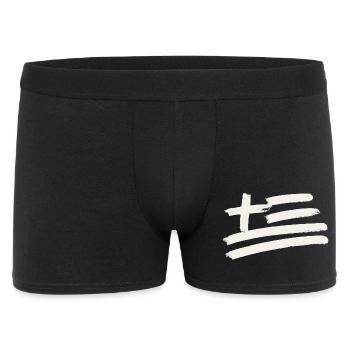 Griechenland Flagge - Männer Boxer Shorts - Schwarz - Vorne
