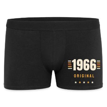 1966 Original Jahrgang Retro 60. Geburtstag Gesche - Männer Boxer Shorts - Schwarz - Vorne