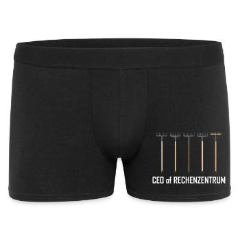 Leiter vom Rechenzentrum Gärtner Gärtnerin Garten - Männer Boxer Shorts - Schwarz - Vorne