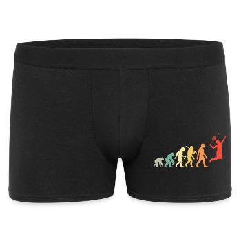 Badminton Evolution Badmintonspieler Smash Retro - Männer Boxer Shorts - Schwarz - Vorne