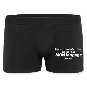 les sous-entendus ne sont pas mon language - Boxer Homme - noir - Devant