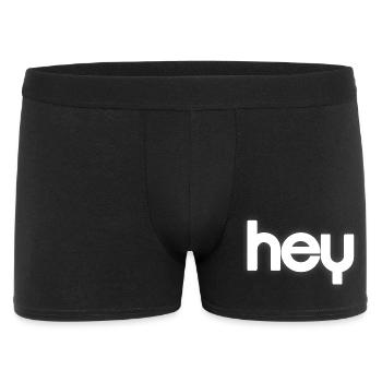 HEY Cloudline Abstract Banner - Männer Boxer Shorts - Schwarz - Vorne