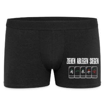 Ziehen Ablegen Siegen - Männer Boxer Shorts - Schwarz - Vorne