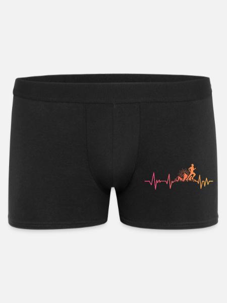 Trail running sunset heartbeat trailer - Men's Boxer Shorts - black