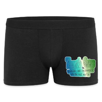 Raus in die Natur Realwelt Verbinden - Männer Boxer Shorts - Schwarz - Vorne