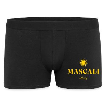 Emblème du soleil de Mascali en Sicile - Boxer Homme - noir - Devant