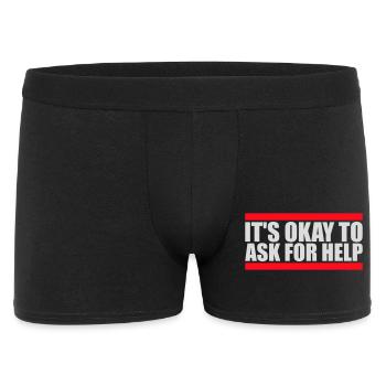 It's Okay To Ask For Help Help Questions Saying Logo - Men's Boxer Shorts - black - Front