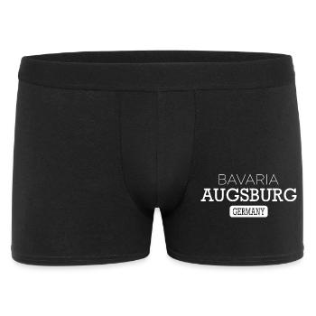 Augsburg Bayern Geschenk - Männer Boxer Shorts - Schwarz - Vorne