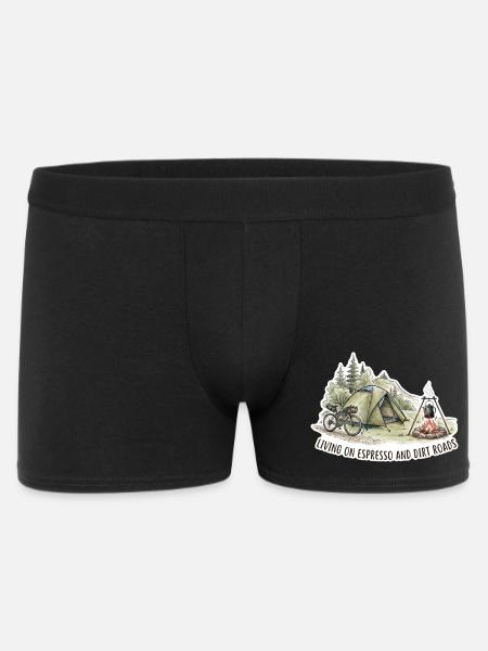Living on Espresso & Dirt Roads - Men's Boxer Shorts - black