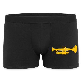 Trompete - Männer Boxer Shorts - Schwarz - Vorne