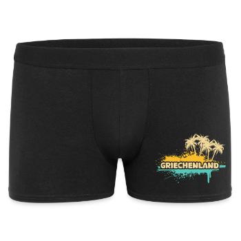 Griechenland als Palmen - Männer Boxer Shorts - Schwarz - Vorne